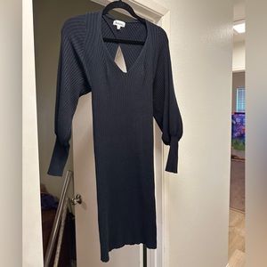 &mercie black midi sweater dress